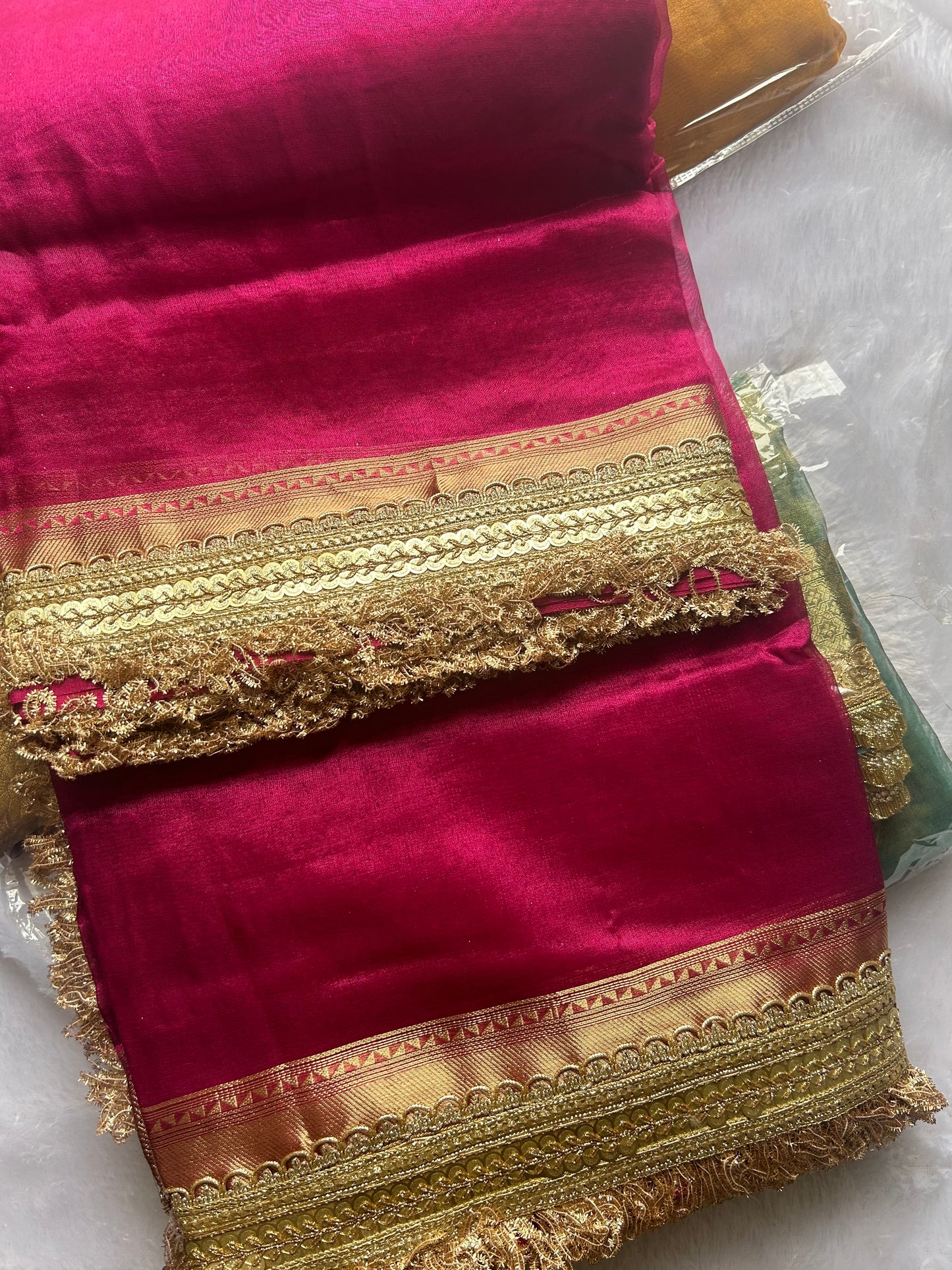 Pink Tissue Silk saree