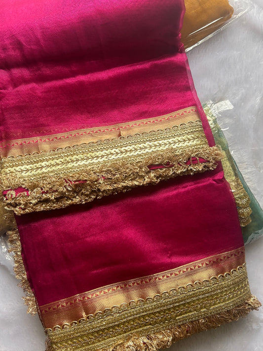 Pink Tissue Silk saree