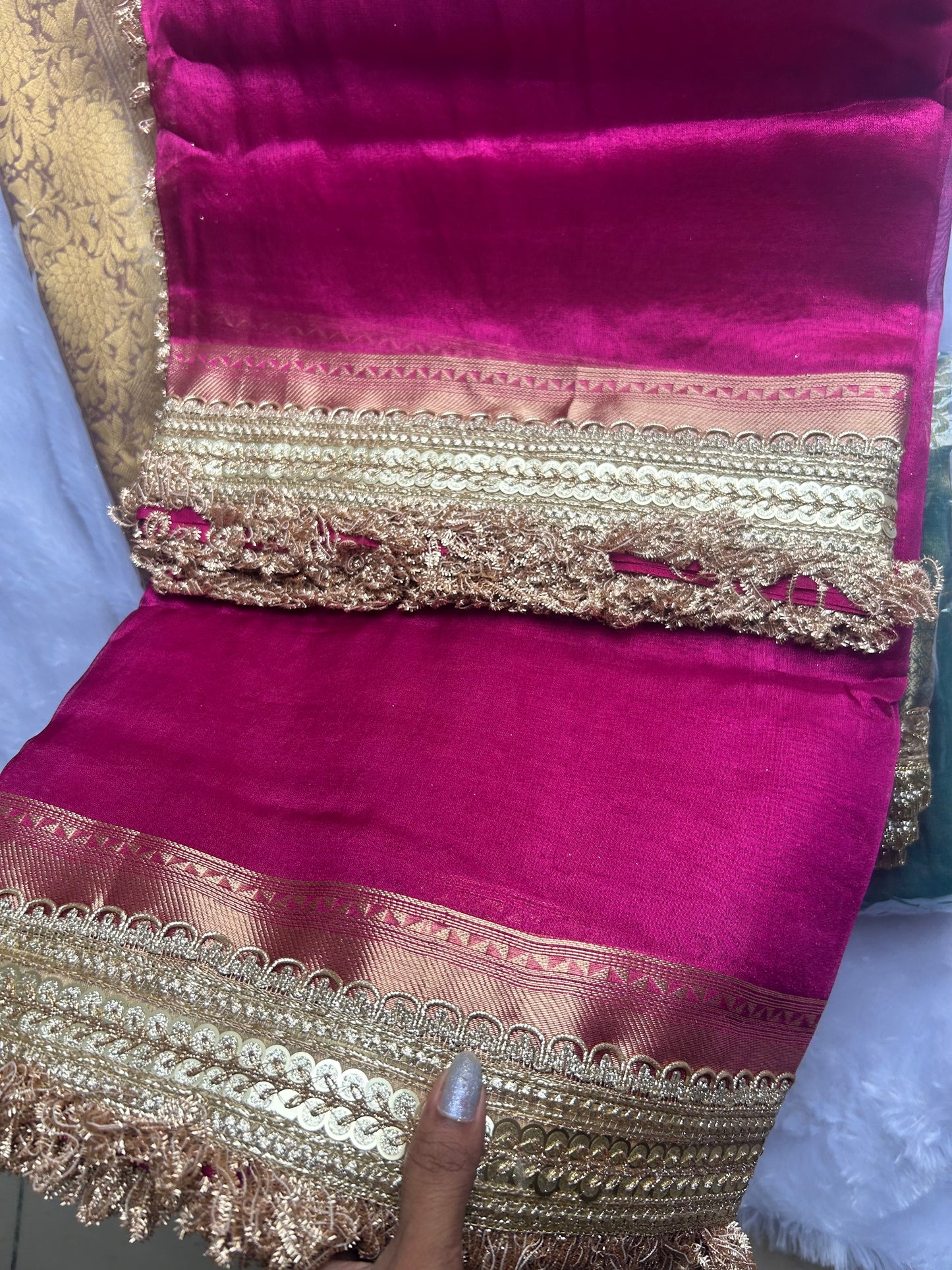 Pink Tissue Silk saree