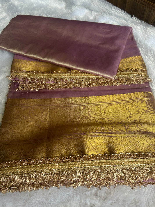 Lilac Tissue Silk Saree