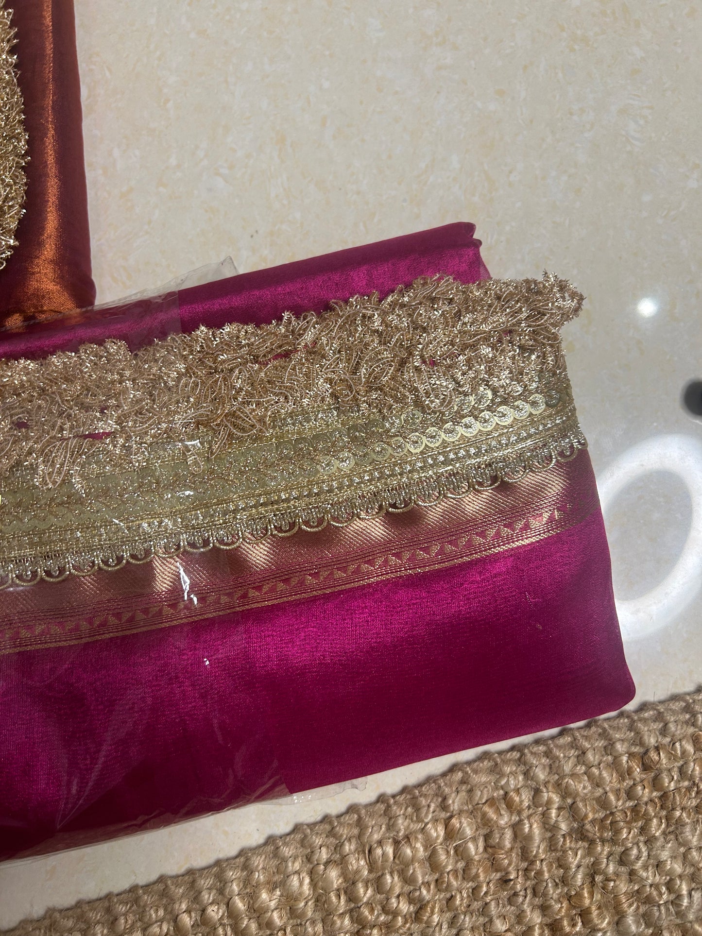 Pink Tissue Silk saree