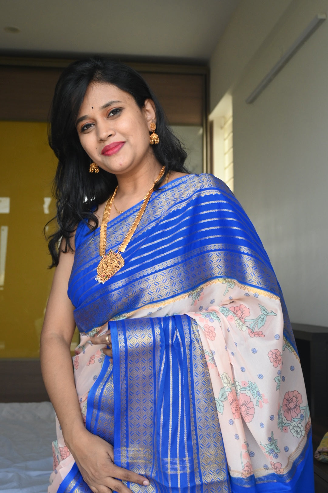 Semi Mysore Crepe Silk Saree