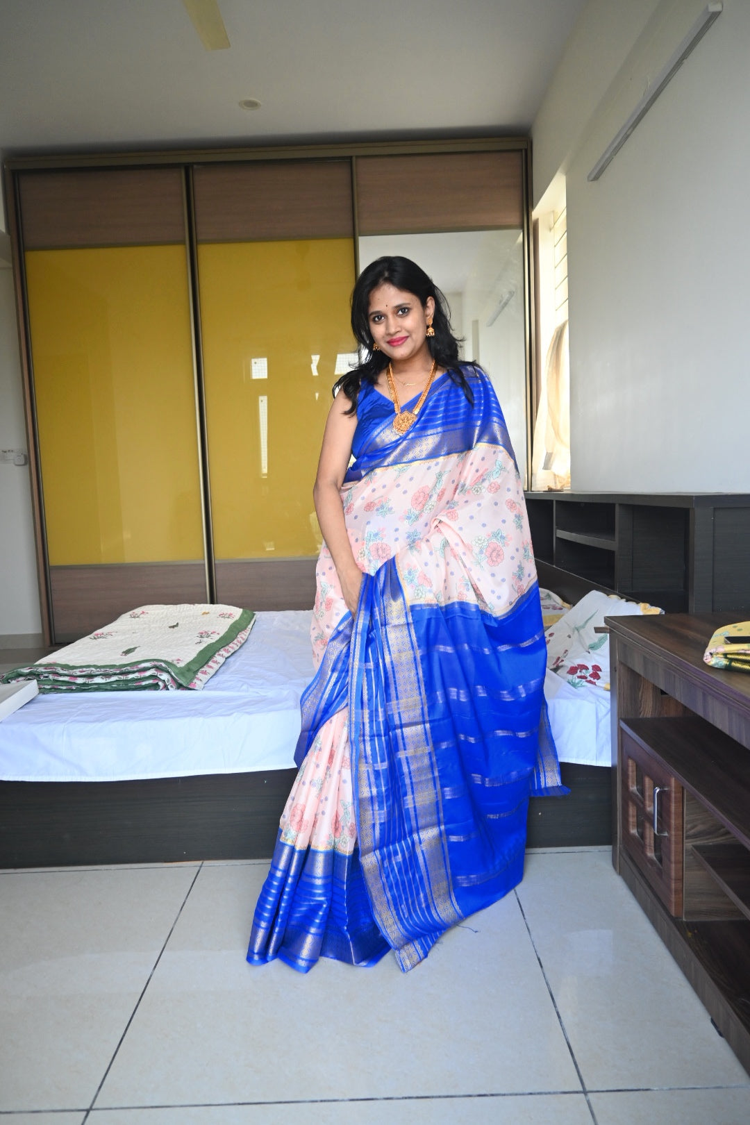 Semi Mysore Crepe Silk Saree