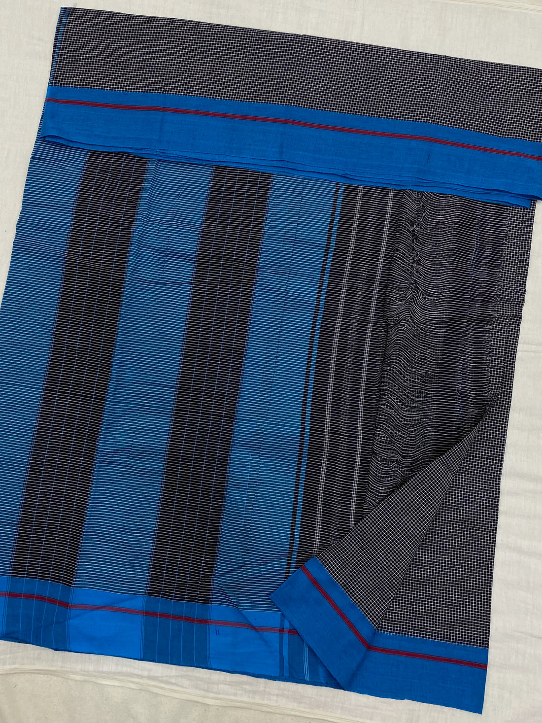 Blue Patteda Anchu Saree