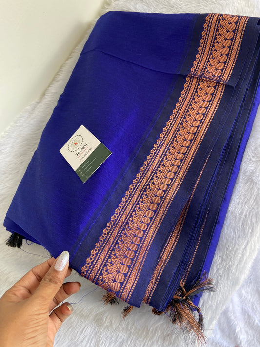 Royal Blue Silk Cotton Saree